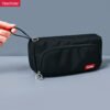 Factory Canvas big capacity two zipper pencil pouch for school YE7089