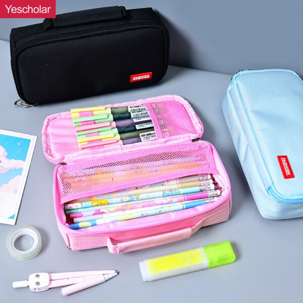 Canvas Creative Net Red Macaron Large-capacity Japanese Portable Pencil case YE7085