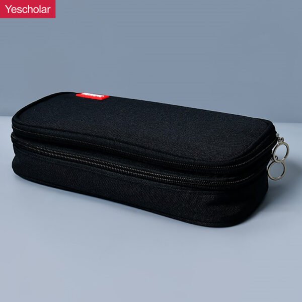 Canvas wholesale custom large capacity simple cloth Korean style zipper pencil case YE7084