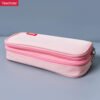 Canvas wholesale custom large capacity simple cloth Korean style zipper pencil case YE7084