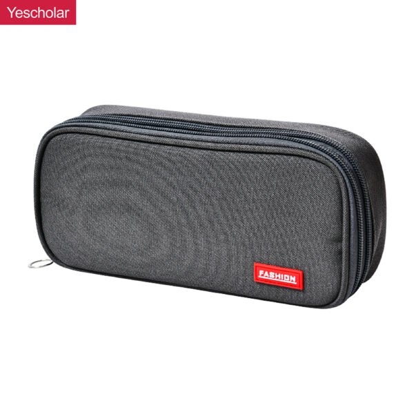 Canvas wholesale custom large capacity simple cloth Korean style zipper pencil case YE7084