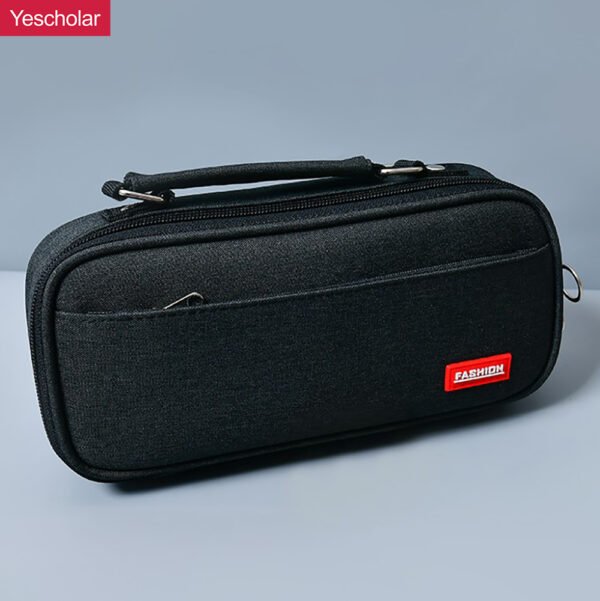 Canvas large capacity wholesale large soft pencil case with slots YE7083