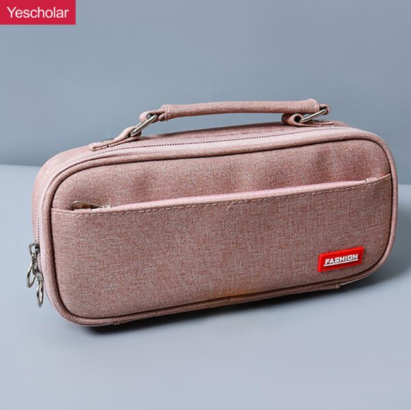 Canvas large capacity wholesale large soft pencil case with slots YE7083