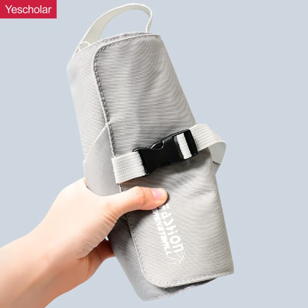 Canvas Creative Simple Roll up 2 in 1 cylinder Portable Multi-Functional Pencil Case YE7082