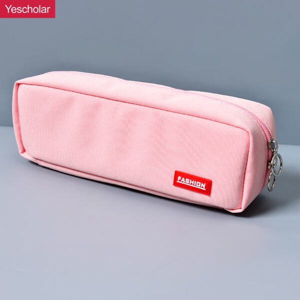 Canvas Small Fresh triple layer personalized Simple rectangular Pencil Case YE7081