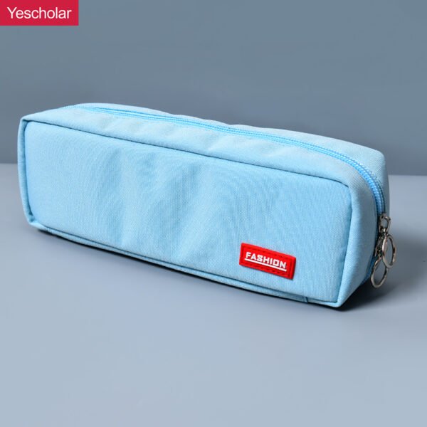 Canvas Small Fresh triple layer personalized Simple rectangular Pencil Case YE7081