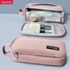 Student canvas portable retro style big capacity cross-border Japanese pencil case YE7079