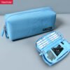 Canvas Macaron simple Double Storage Large Capacity wholesale Pencil Case YE7067