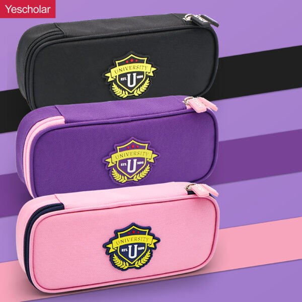 Canvas england style aristocratic colored contrast design multifunction pencil case YE6979