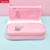 Canvas with compartments Double Zipper Kindergarten Wholesale Pencil Case with slots YE7009