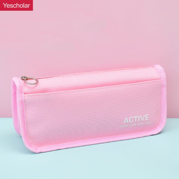 Canvas with compartments Double Zipper Kindergarten Wholesale Pencil Case with slots YE7009