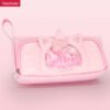Canvas pink Cartoon Transparent glitter Window Quicksand multifunction Pencil Case YE7162