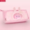 Canvas pink Cartoon Transparent glitter Window Quicksand multifunction Pencil Case YE7162
