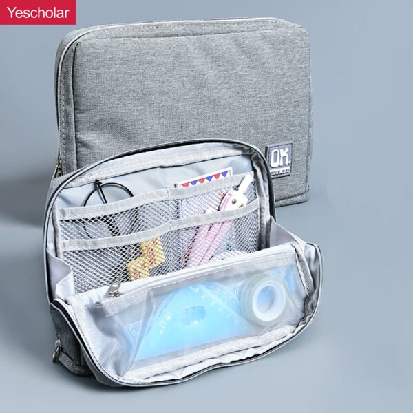Canvas Japanese simple foldable high-value vertical extra large upright pencil case YE6880