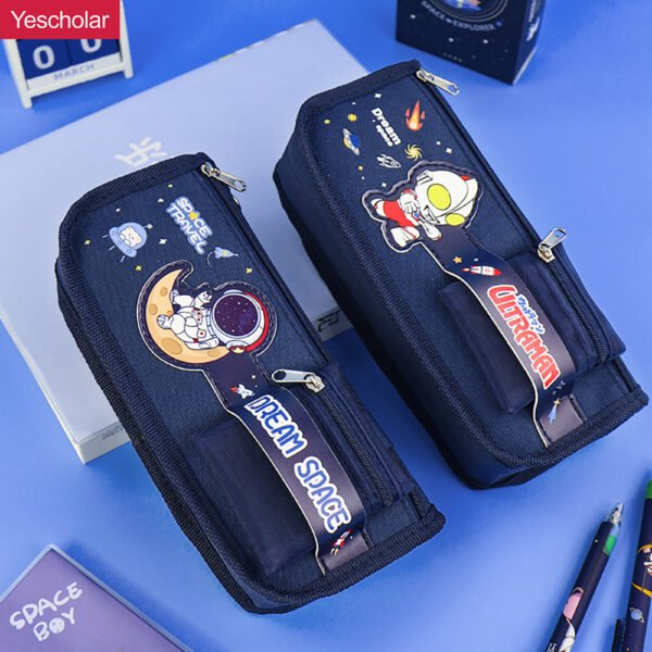 Canvas pencil case Japanese junior high school student multifunctional pencil case YE7196