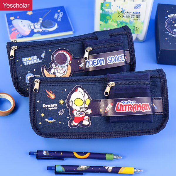 Canvas pencil case Japanese junior high school student multifunctional pencil case YE7196