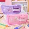 Canvas pencil case Japanese junior high school student multifunctional pencil case YE7196