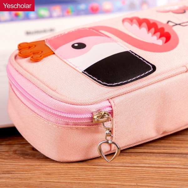 DM_20251020144250_001 Canvas cartoon cute animal pattern zipper waterproof pencil case YE5962