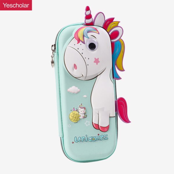 EVA 3D Cute unicorn fashion processing custom creative rainbow pencil case YE6763