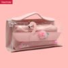 PU portable cute small fresh transparent swan letter flamingo pencil case YE6469