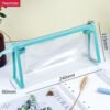 PVC transparent girls large-capacity simple Japanese triangle pencil case YE309
