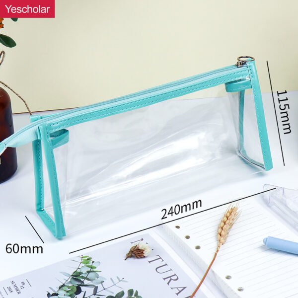 PVC transparent girls large-capacity simple Japanese triangle pencil case YE309