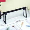 PVC transparent girls large-capacity simple Japanese triangle pencil case YE309