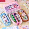 DM_20251020150338_001 Transparent PVC large soft capacity student cute simple cartoon pencil case YE7186+YE7180