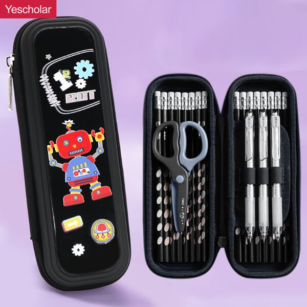 hard Plastic pp waterproof 4 layer multifunctional pencil case YE7098+YE7101