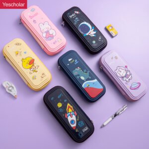 hard Plastic pp waterproof 4 layer multifunctional pencil case YE7098+YE7101